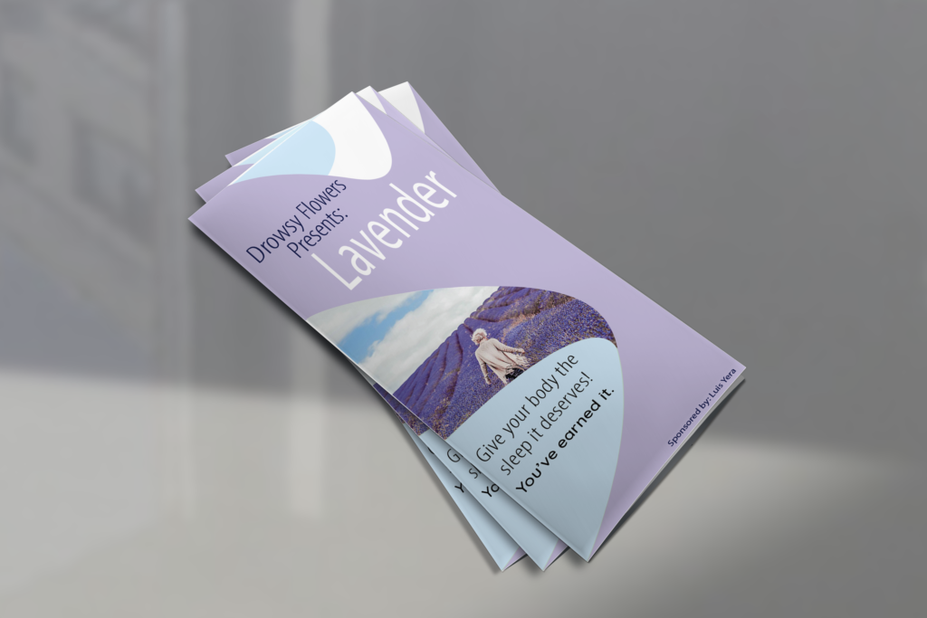 lavender brochure design front cover